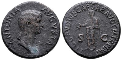 Antonia Minor (augusta, Ad 37 And 41). Æ Dupondius (20 MM, 14.51 G).