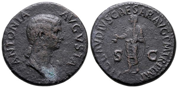 Antonia Minor (Augusta, AD 37 and 41). Æ Dupondius (20 mm, 14.51 g).
