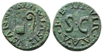 Augustus (27 Bc-ad 14). Æ Quadrans (16mm, 2.71g).