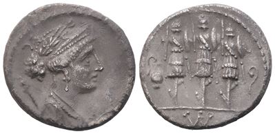 Faustus Cornelius Sulla, Denarius, 56 Bc; Ar (3,67 G; 18,5 MM; 6 H)