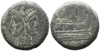 Anonymous, As, After 211 Bc; Æ (47,01 G; 34,3 MM; 3 H)