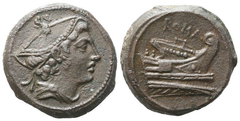 Anonymous, Semuncia, c. 217-215 BC; Æ (7,86 g; 20,1 mm; 5 h)