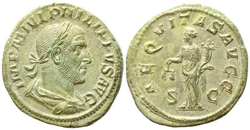 Philip i (244-249), Sestertius, Rome, Ad 244-249; Æ (g 19,47; MM 30,5)