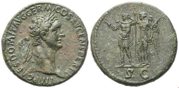 Domitian (81-96), Sestertius, Rome, 90-91; Æ (26,08 g; 33,7 mm; 6 h)
