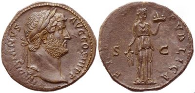 Hadrian (117–138), Sesterzio romano, Roma, 136 d.C., bronzo