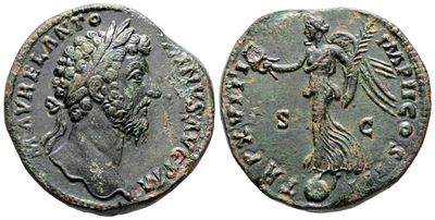 Marcus Aurelius (161-180). Æ Sestertius (32 MM, 22.84 G).