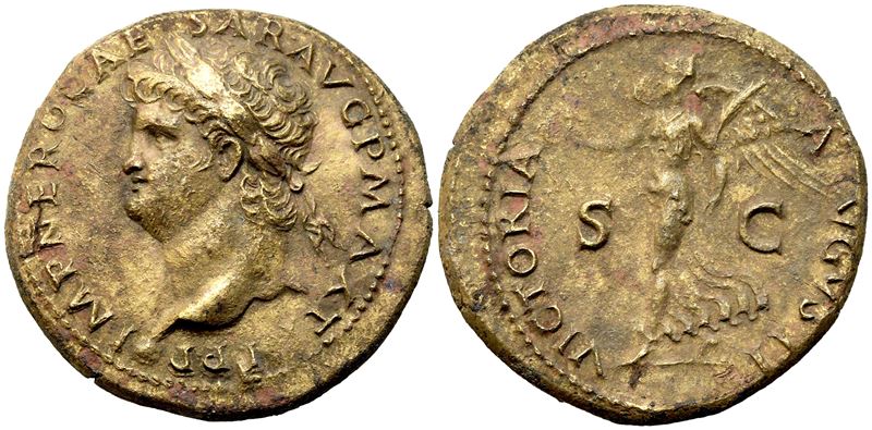 Nero (54-68), Dupondius, Lugdunum, c. AD 66-67; Æ (g 13,36; mm 30,3)