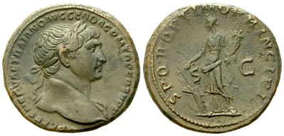 Trajan (98-117), As, Rome, Ad 103-111; Æ(g 13,95; MM 28)