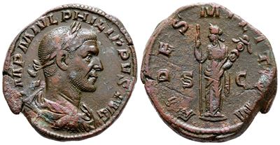 Philip i (244-249). Æ Sestertius (29 MM, 22.52 G).