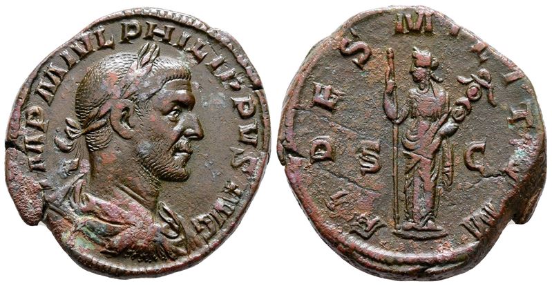 Philip i (244-249). Æ Sestertius (29 MM, 22.52 G).