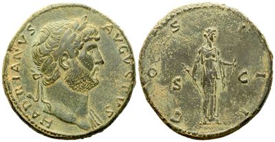 Hadrian (117-138), Sestertius, Rome, Ad 124-127; Æ (g 31,14; MM 33)
