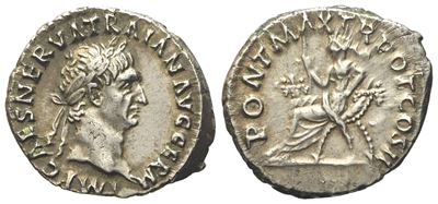 Trajan (98-117), Denarius, Rome, Ad 98-99; Ar (g 3,65; MM 19)