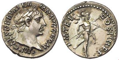 Trajan (98-117), Denarius, Rome, Ad 101-102; Ar (g 3,21; MM 17,7)
