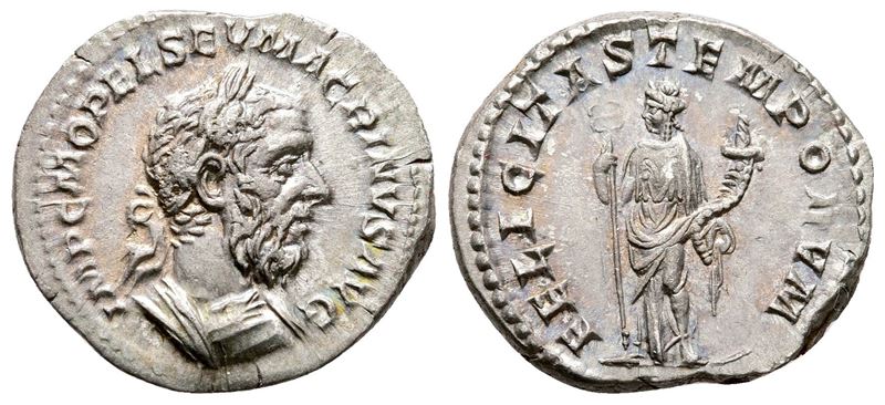 Macrinus (217-218). Ar Denarius (19 MM, 3.23 G).