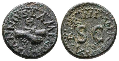 Augustus (27 Bc-ad 14). Æ Quadrans (18mm, 3.53g).