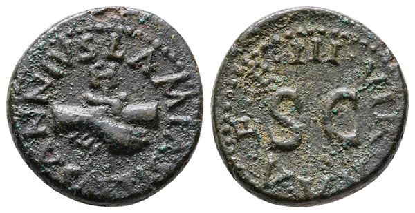 Augustus (27 BC-AD 14). Æ Quadrans (18mm, 3.53g).  - Auction Greek, Roman and Byzantine Coins	 - Bertolami Fine Art - Prague