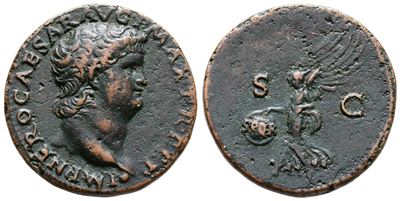 Nero (54-68). Æ As (28mm, 10.35g).