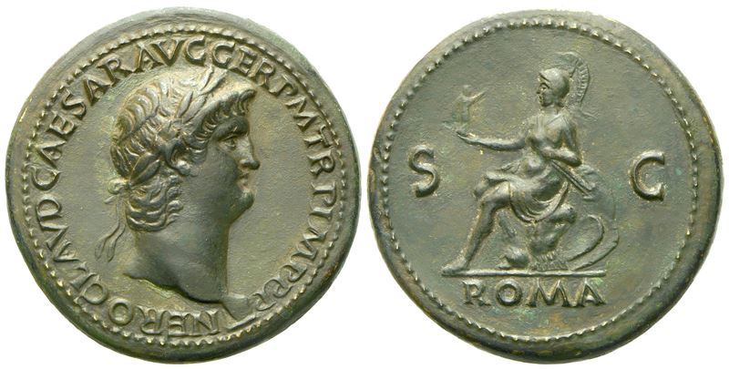 Nero (54-68), Sestertius, Rome, c. AD 65; Æ (g 28,26; mm 35)