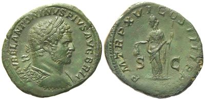Caracalla (198-217), Sestertius, Rome, Ad 213; Æ (g 26,71; Mm33,4)