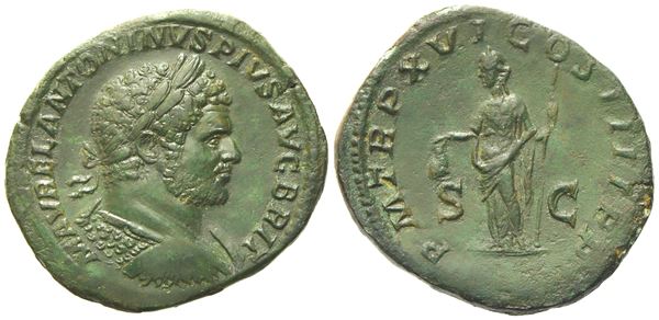 Caracalla (198-217), Sestertius, Rome, AD 213; Æ (g 26,71; mm33,4)