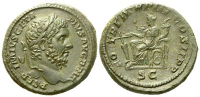 Geta (209-211), As, Rome, Ad 211; Æ (g 13,10; MM 26)