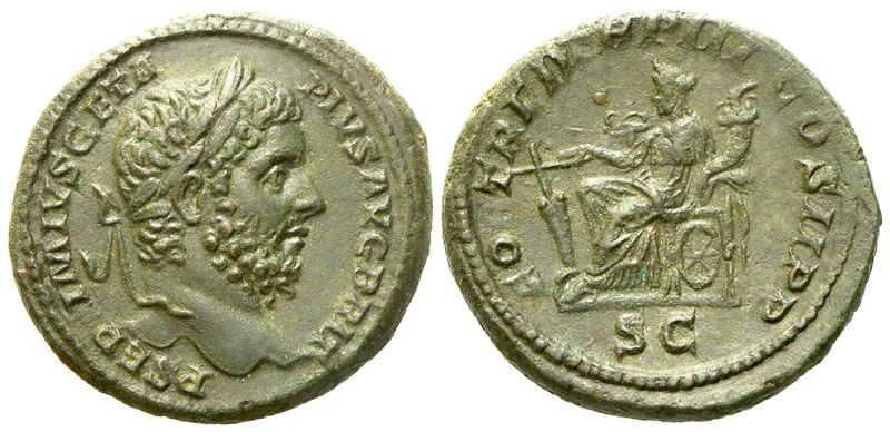 Geta (209-211), As, Rome, Ad 211; Æ (g 13,10; MM 26)