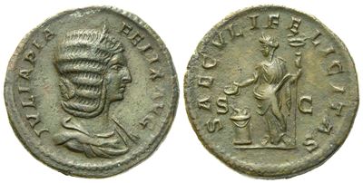 Julia Domna, Dupondius Struck Under Caracalla, Rome, C. Ad 211-217; Æ (g 13,90; MM 25)
