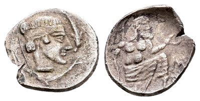 Sicily, Panormos As Ziz, C. 415-405 Bc. Ar Litra (11 MM, 0.59 G).
