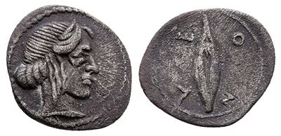 Sicily, Leontinoi, C. 466-460 Bc. Ar Litra (12 MM, 0.49 G).