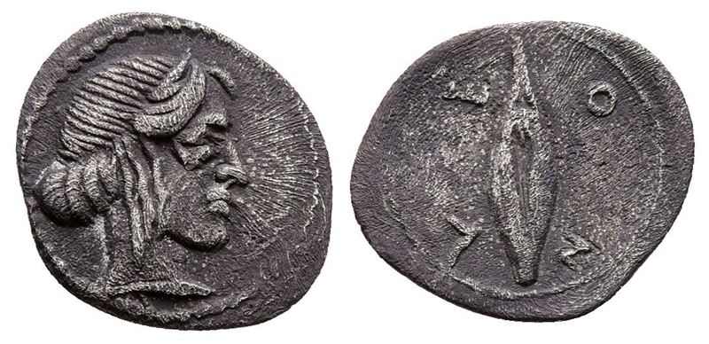 Sicily, Leontinoi, C. 466-460 Bc. Ar Litra (12 MM, 0.49 G).