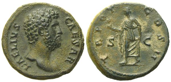 Aelius Caesar Dupondius or As struck under Hadrian Rome AD 137