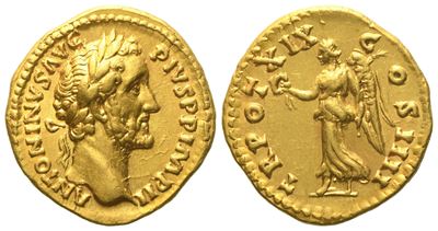 Antoninus Pius (138-161), Aureus, Rome, Ad 155-156; Av (g 7,16; MM 19)
