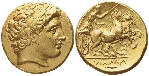 Kings of Macedon, Philip II (359-336 BC), Stater; AV (8,60 g; 17,8 mm)