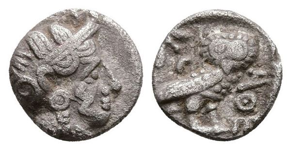 Arabia, Southern. Hadhramawt, late 3rd century BC. AR Obol (8 mm, 0.60 g).
