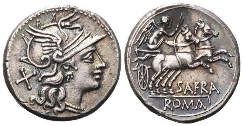 Spurius Afranius, Denarius, 150 BC; AR (3,72 g; 18,7 mm)