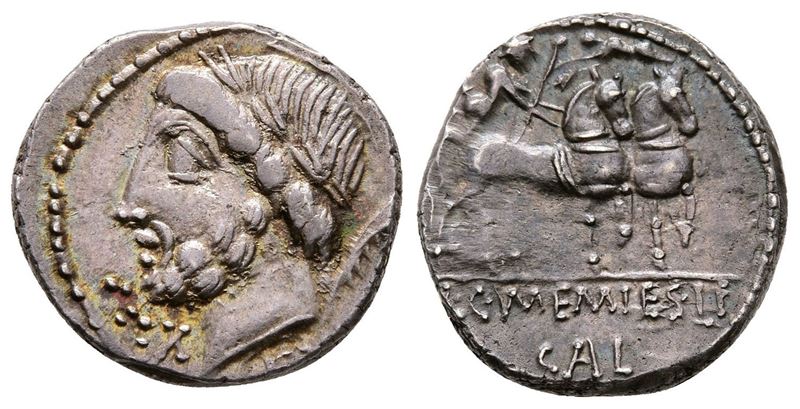 L. And C. Memmius L.f. Galeria, Rome, 87 Bc. Ar Denarius (17 MM, 4.05 G).