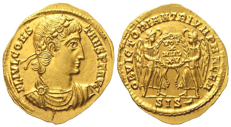 Constans (337-350), Solidus, Siscia, Ad 340-350; Av (g 4,53; MM 21)