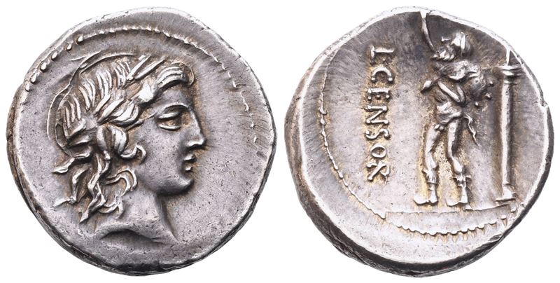 L. Marcius Censorinus, Denarius, 82 BC; AR (3,71 g; 17,5 mm; 12 h)