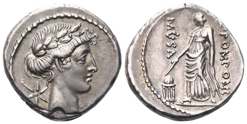 Q. Pomponius Musa, Denarius, 66 Bc; Ar (4 G; 17,5 MM; 6 H)