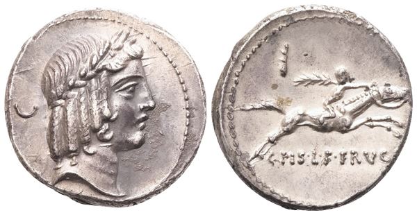 C. Calpurnius Piso Frugi, Denarius, Rome, 67 BC; AR (3,95 g; 17,5 mm; 8 h)