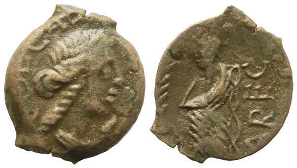 Celtic. Gallia Narbonensis, Nemausus, Volcae Arecomici, Bronze unit, I century BC; Æ (1,60 g; 14,3 mm)