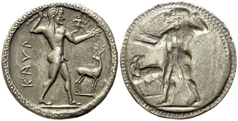 Bruttium, Kaulonia (C. 525-500 Bc), Stater; Ar (7,20 G; 29,9 MM)