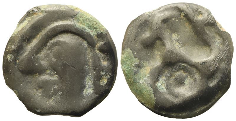 Celtic. Gallia, Senones, Potin unit, c. I century BC (2,90 g; 17,5 mm)