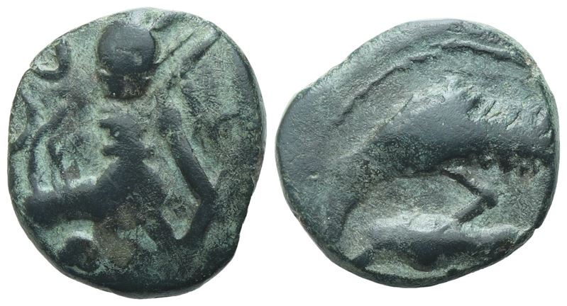 Gallia, Senones, Potin Unit (1,48 g; 12,6 mm)