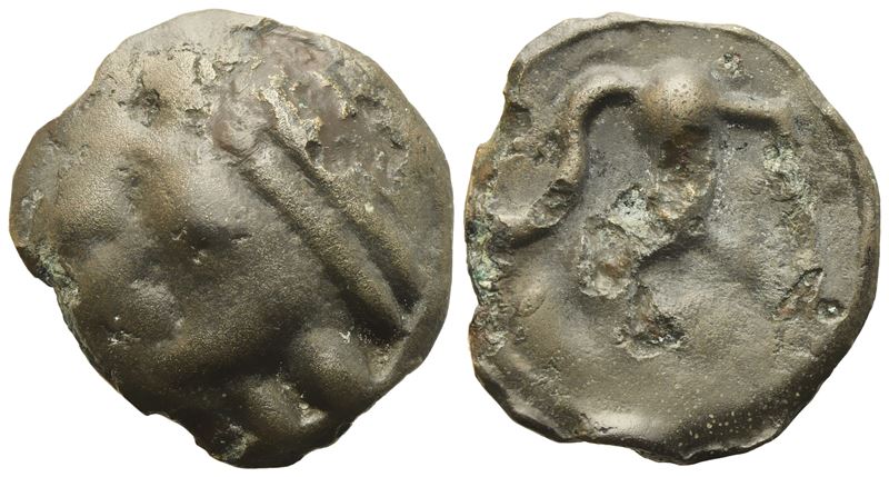 Celtic. Gallia, Sequani, Potin unit, c. 70-40 BC (5,03 g; 19,2 mm)