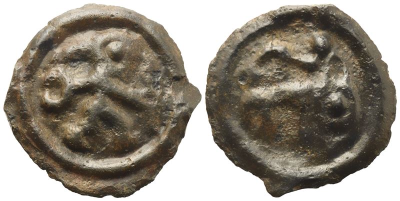 Celtic. Gallia Belgica, Remi, Potin unit, I century BC (4,80 g; 22,2 mm)