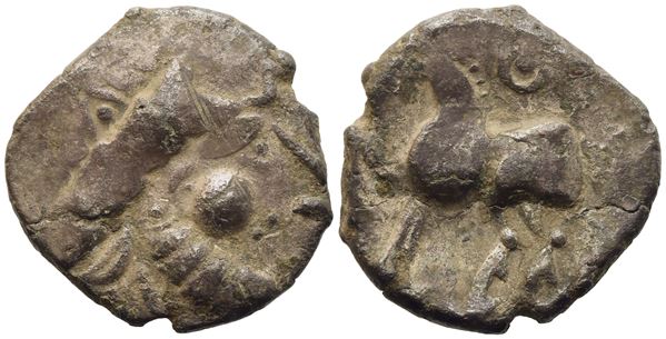 Celtic. Eastern Europe, Tetradrachm, c. III century BC; Æ (9,74 g; 26 mm)