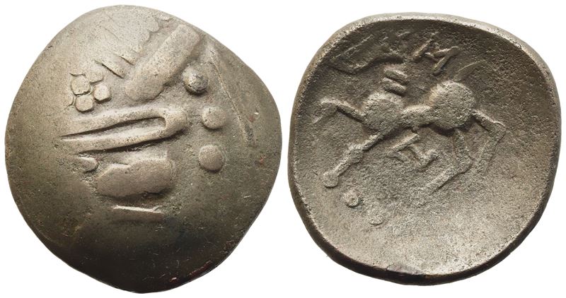 Celtic. Eastern Europe, Tetradrachm, c. III-II century BC; AR (6,30 g; 23 mm)