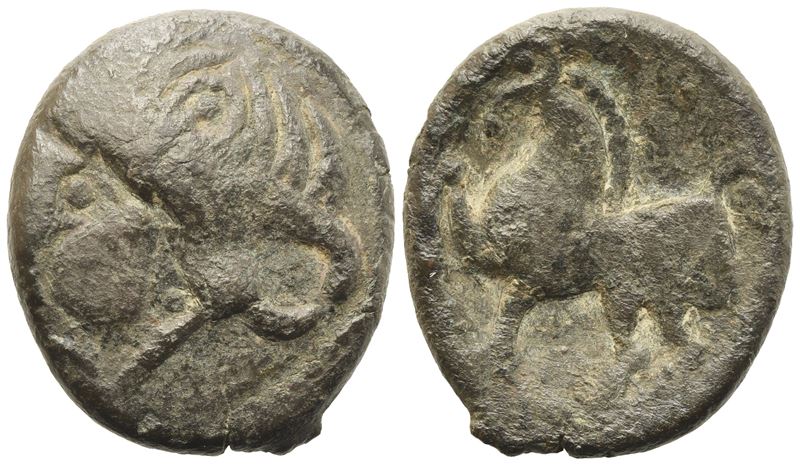 Celtic. Eastern Europe, Tetradrachm, c. III century BC; Æ (8,38 g; 24 mm)