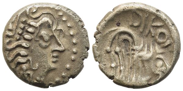 Celtic. Northern Italy (Insubrian Territory-Cisalpina), Rikoi, Drachm, end of II century BC; AR (2,40 g; 14,3 mm)
